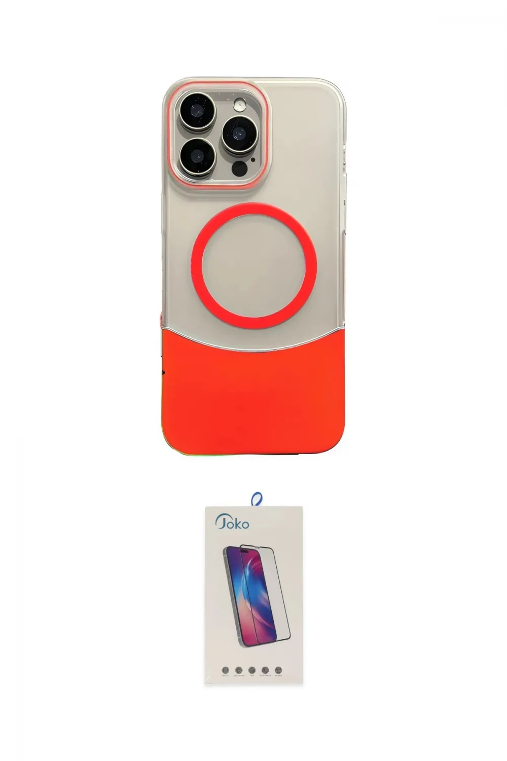 ieg™ iPhone 14 Pro Max Kılıf Kozmos Form Özel Seri - Siyah Joko 5D Cam