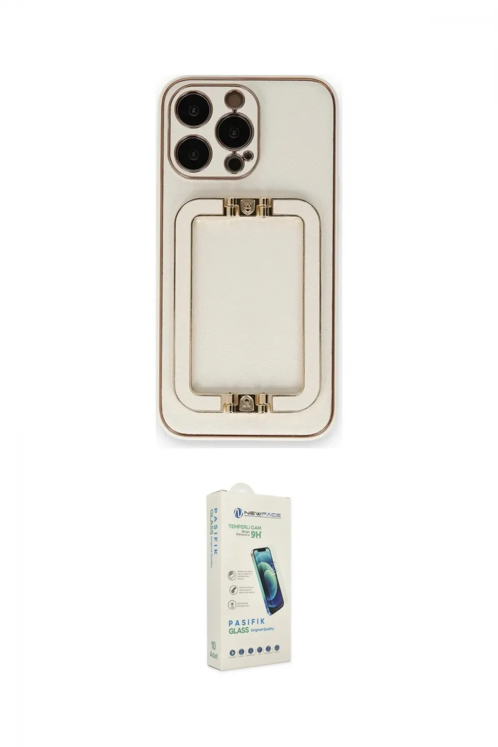 ieg™ iPhone 14 Pro Max Kılıf Kozmos Minimal Prime - Şeffaf Pasifik Cam Ekran Koruyucu