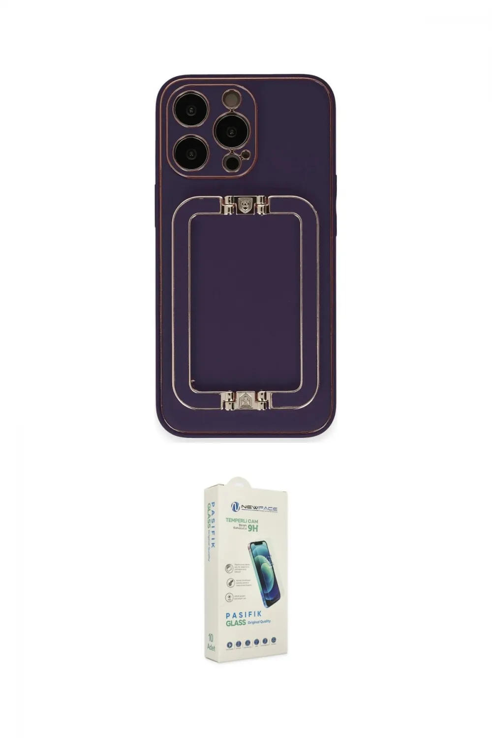ieg™ iPhone 14 Pro Max Kılıf Kozmos Minimal Prime - Şeffaf Pasifik Cam Ekran Koruyucu