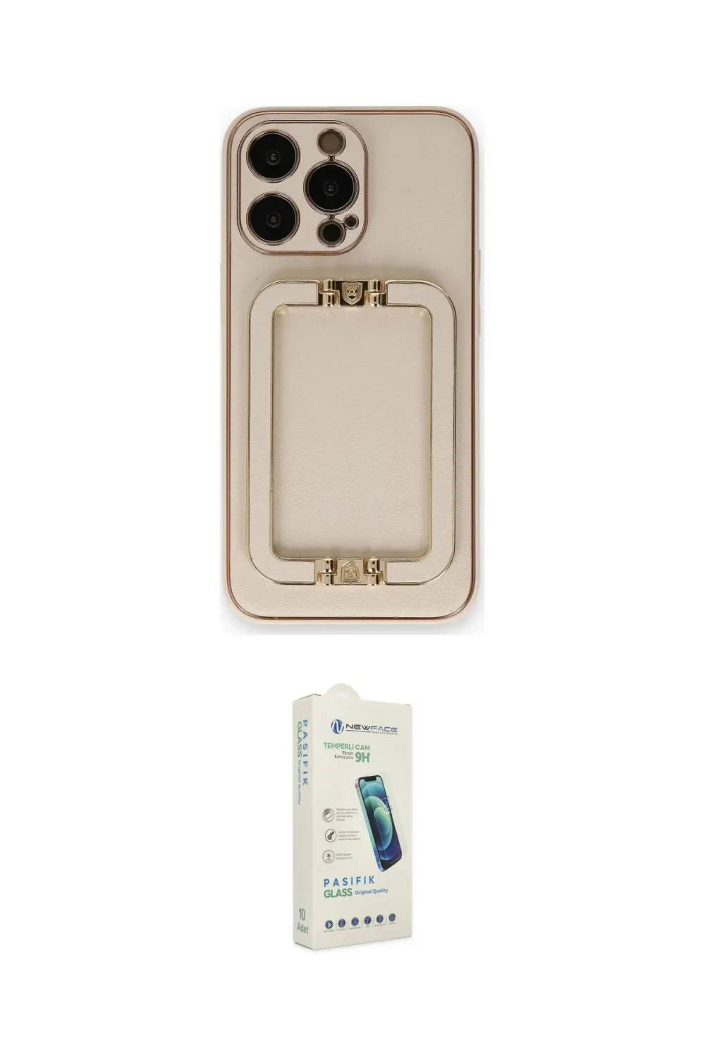 ieg™ iPhone 14 Pro Max Kılıf Kozmos Minimal Prime - Şeffaf Pasifik Cam Ekran Koruyucu