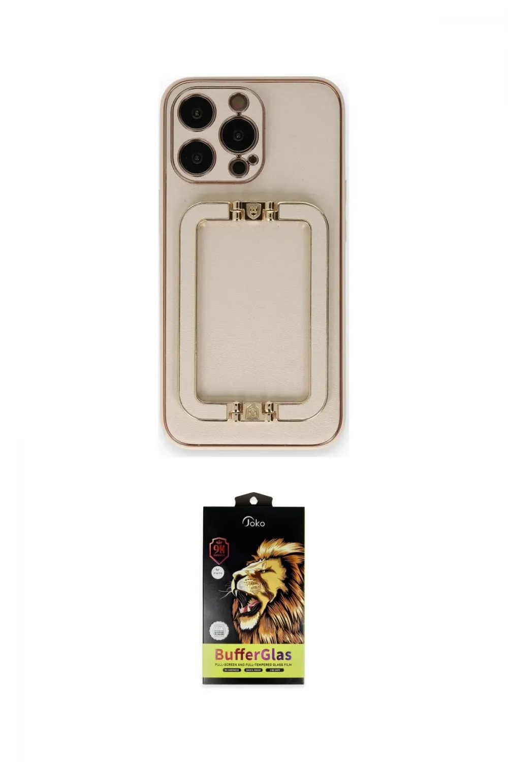 ieg™ iPhone 14 Pro Max Kılıf Kozmos Minimal Prime - Siyah Buffer Cam Ekran Koruyucu