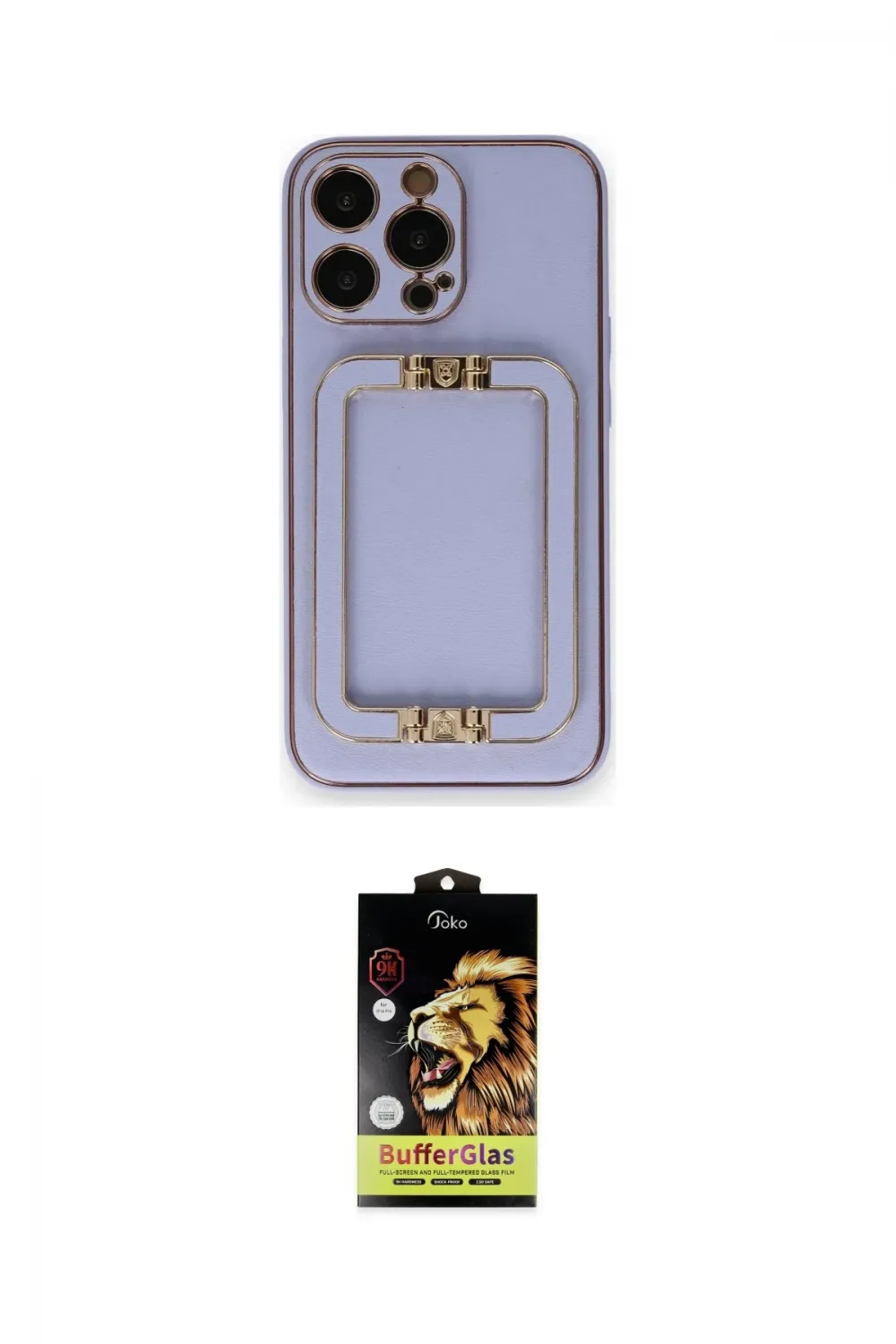 ieg™ iPhone 14 Pro Max Kılıf Kozmos Minimal Prime - Siyah Buffer Cam Ekran Koruyucu