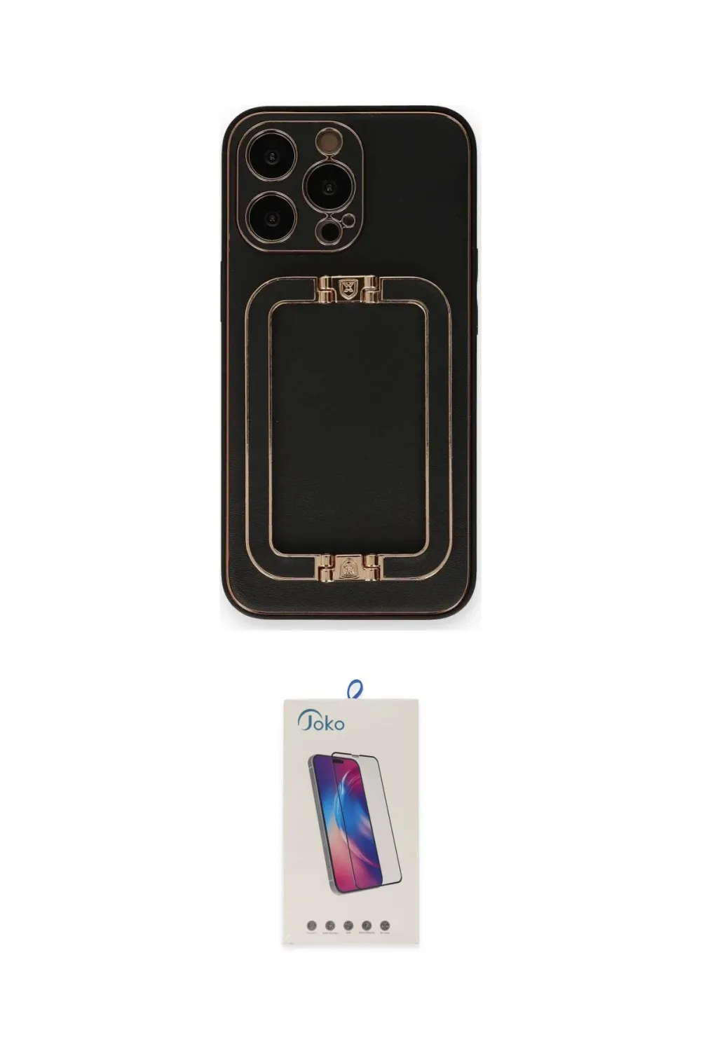 ieg™ iPhone 14 Pro Max Kılıf Kozmos Minimal Prime - Siyah Joko 5D Cam