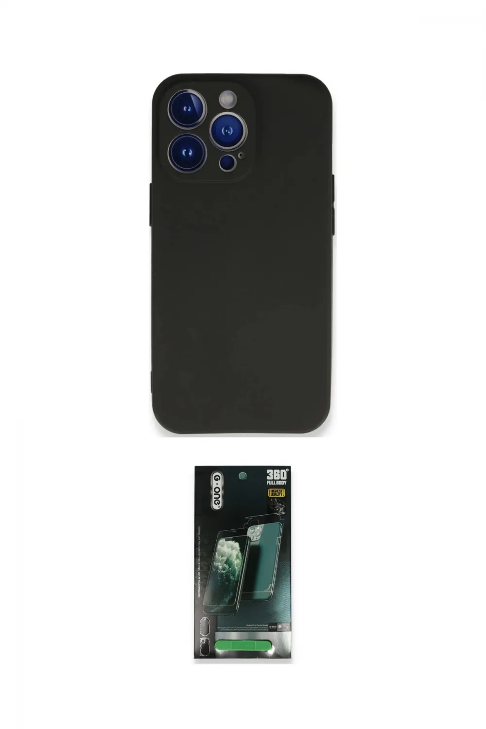 ieg™ iPhone 14 Pro Max Kılıf Kozmos Yansıma Özel Seri - Şeffaf 360 Full Body Arka Koruyucu