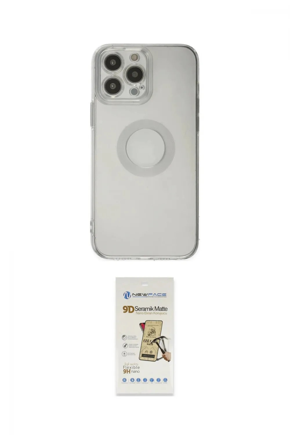 ieg™ iPhone 14 Pro Max Kılıf Kutup Klasik - Siyah Mat Seramik Nano Ekran Koruyucu
