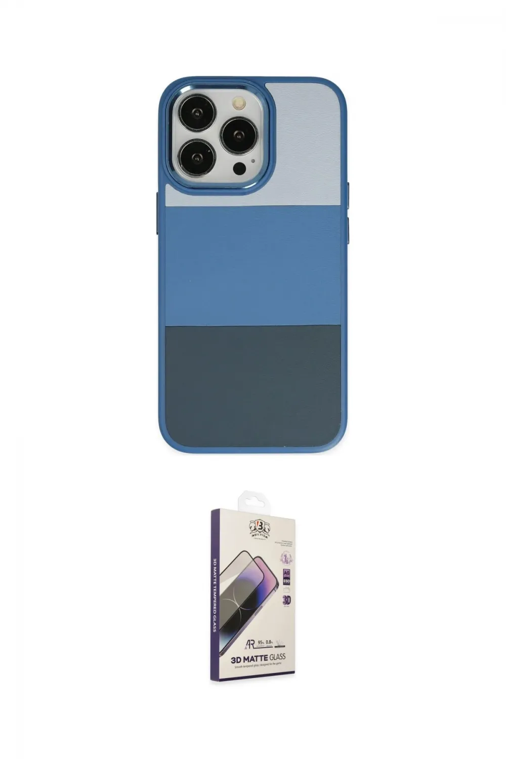 ieg™ iPhone 14 Pro Max Kılıf Kutup Özel Seri - Siyah Bilvis 3D Mat Cam Ekran Koruyucu