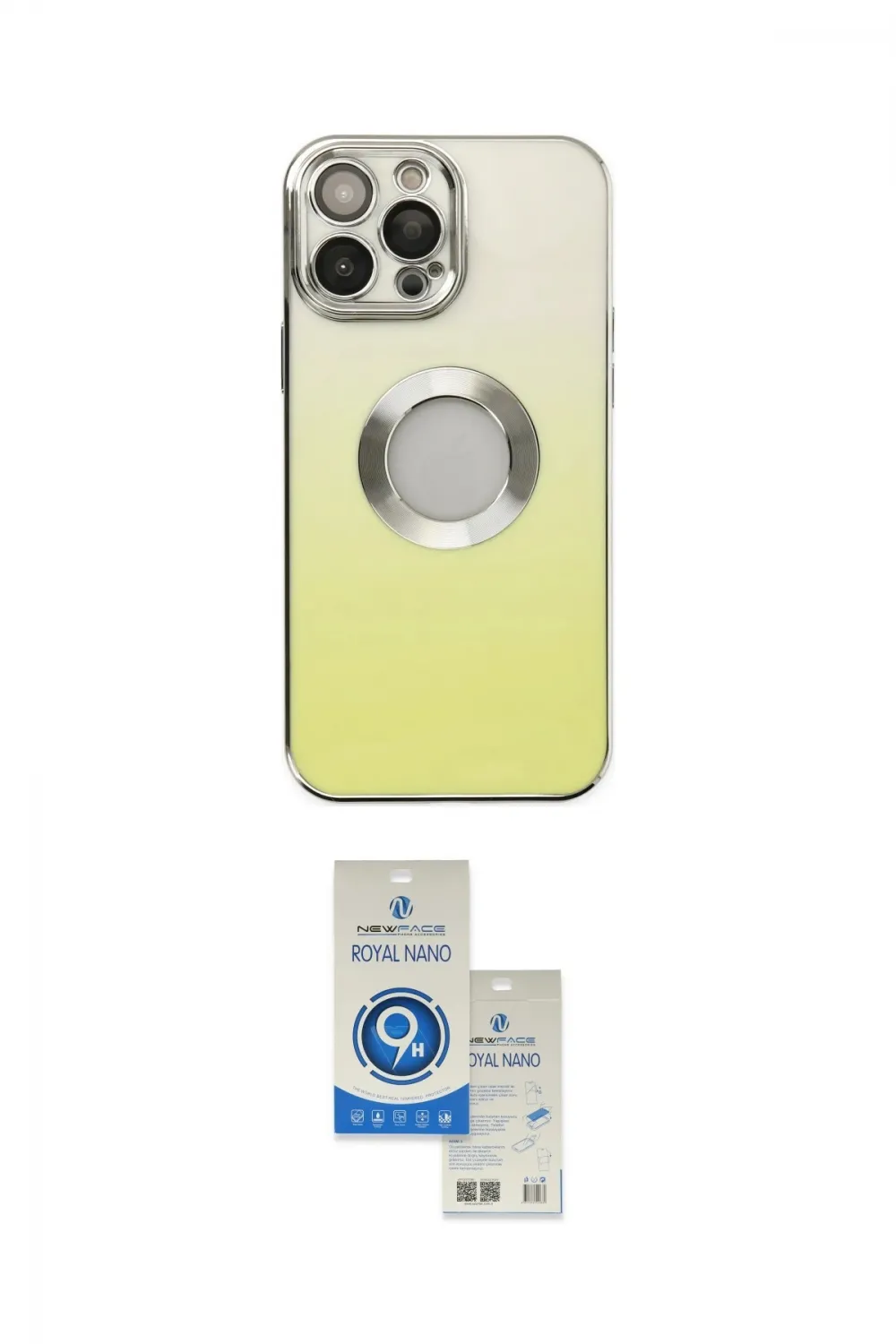 ieg™ iPhone 14 Pro Max Kılıf Kutup Yansıma Özel Seri - Şeffaf Royal Nano Ekran Koruyucu