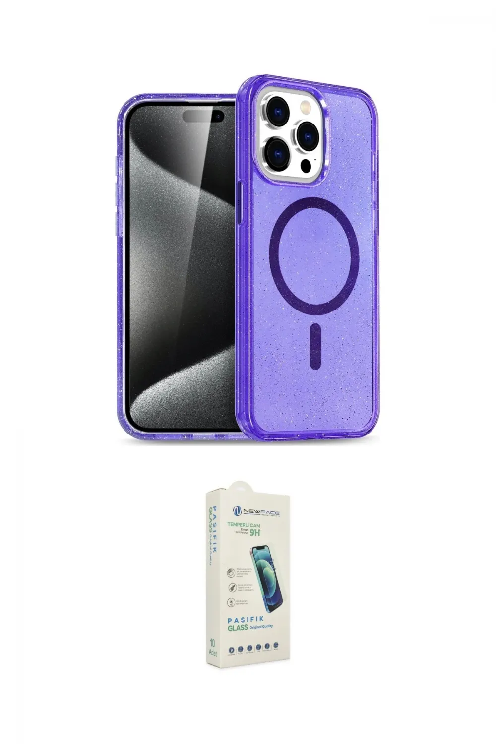 ieg™ iPhone 14 Pro Max Kılıf Nova Asil Prime - Şeffaf Pasifik Cam Ekran Koruyucu