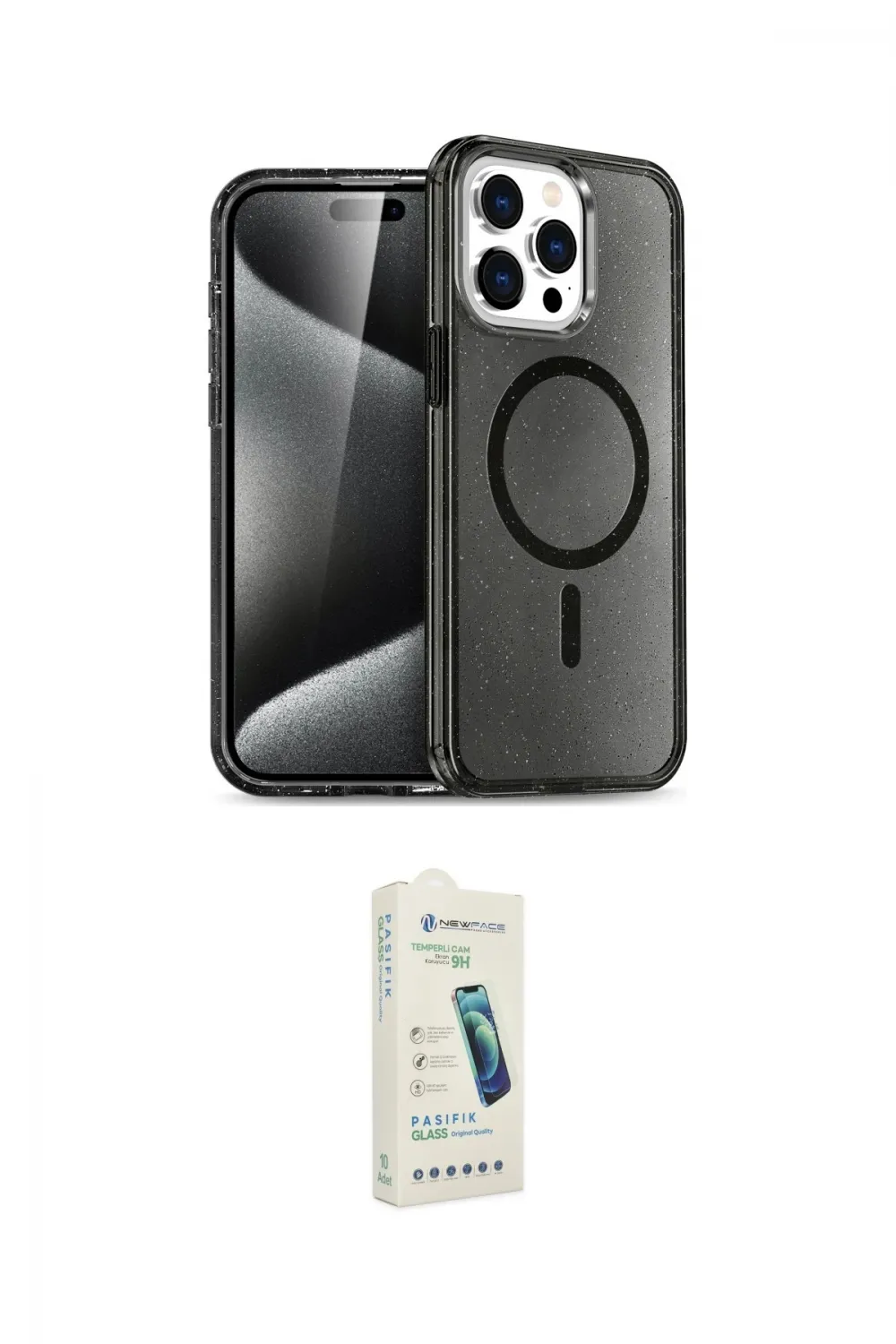 ieg™ iPhone 14 Pro Max Kılıf Nova Asil Prime - Şeffaf Pasifik Cam Ekran Koruyucu