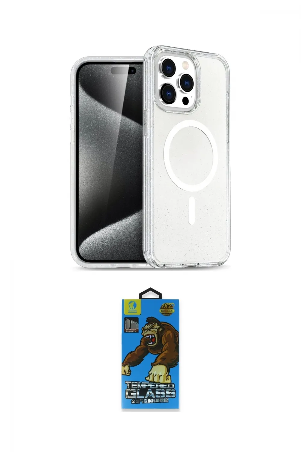 ieg™ iPhone 14 Pro Max Kılıf Nova Asil Prime - Siyah 18D Cam Ekran Koruyucu