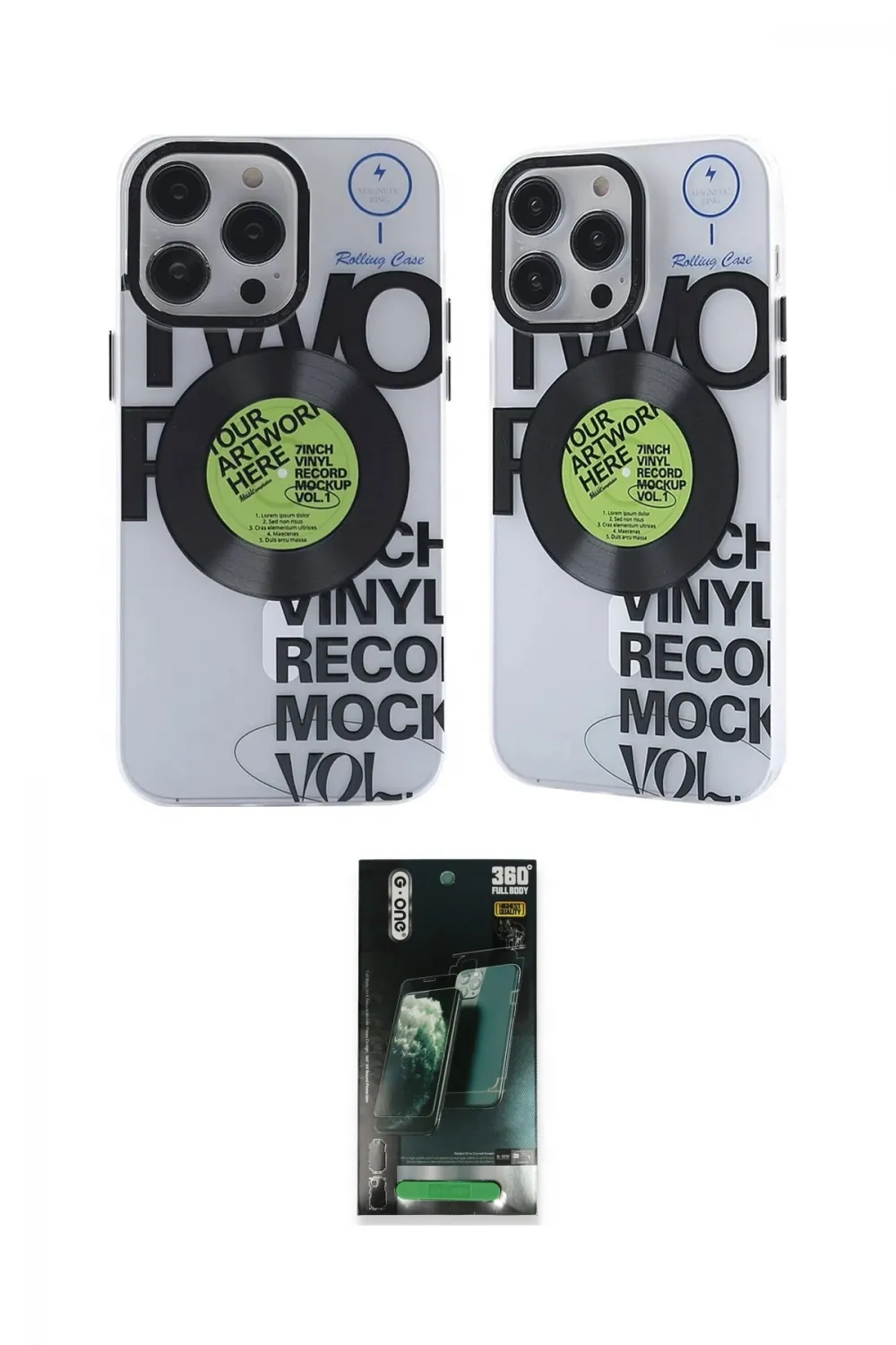 ieg™ iPhone 14 Pro Max Kılıf Nova Doku Koleksiyonu - Şeffaf 360 Full Body Arka Koruyucu
