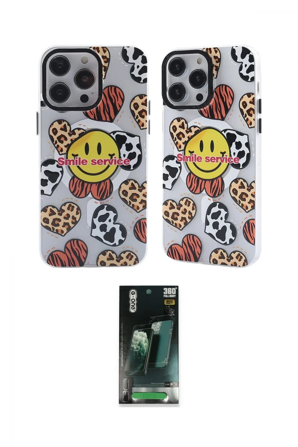 ieg™ iPhone 14 Pro Max Kılıf Nova Doku Koleksiyonu - Şeffaf 360 Full Body Arka Koruyucu