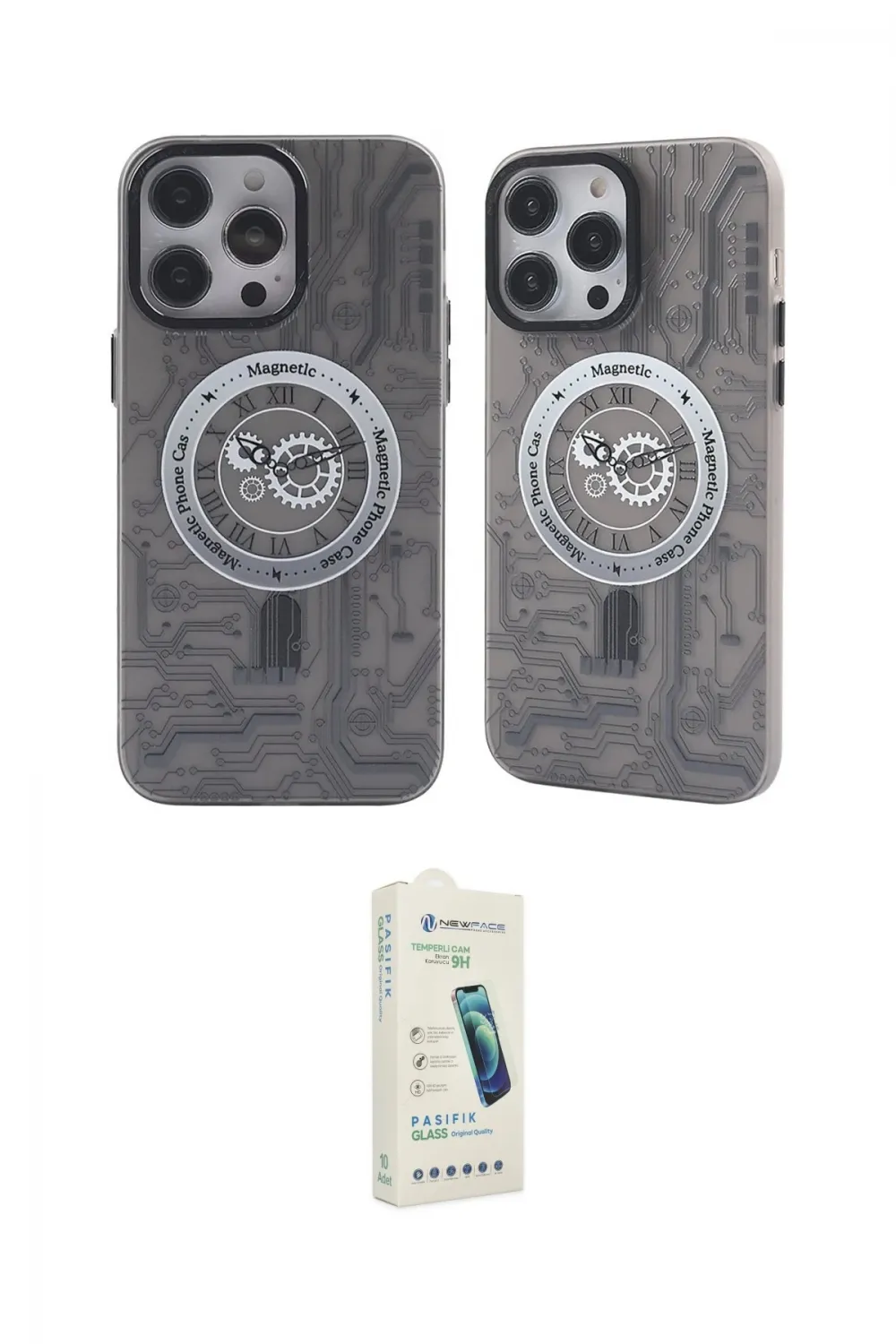 ieg™ iPhone 14 Pro Max Kılıf Nova Doku Koleksiyonu - Şeffaf Pasifik Cam Ekran Koruyucu