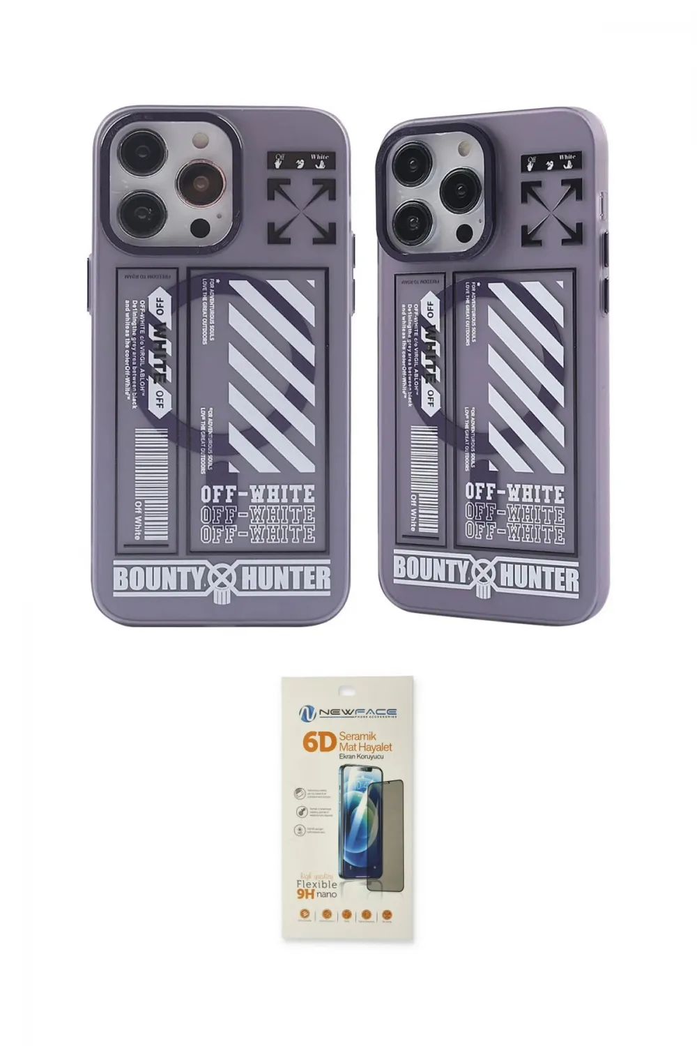 ieg™ iPhone 14 Pro Max Kılıf Nova Doku Koleksiyonu - Siyah 6D Mat Seramik Hayalet Nano Ekran Koruyucu