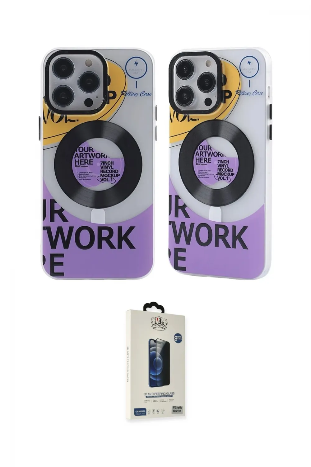 ieg™ iPhone 14 Pro Max Kılıf Nova Doku Koleksiyonu - Siyah Bilvis Hayalet Cam Ekran Koruyucu