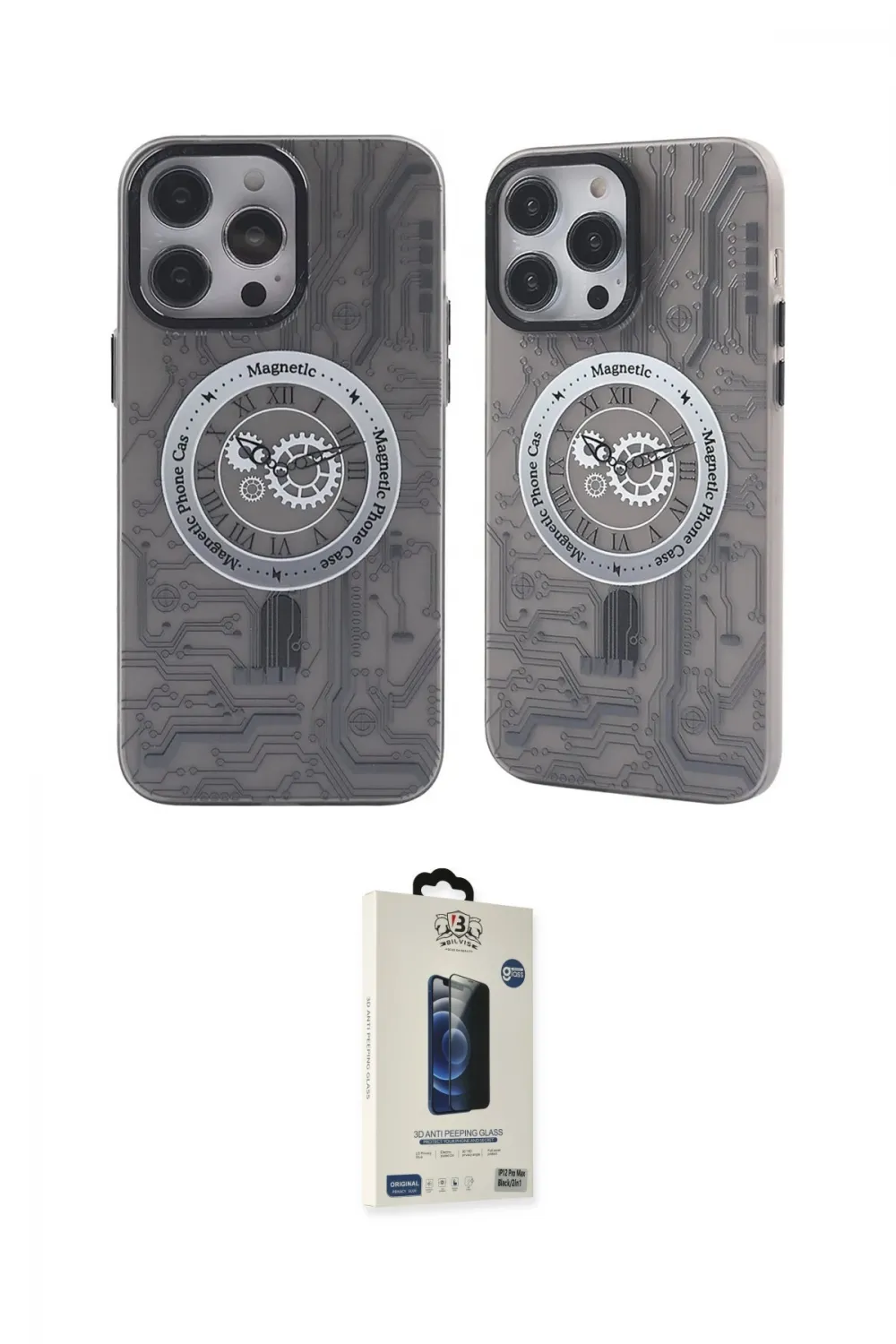 ieg™ iPhone 14 Pro Max Kılıf Nova Doku Koleksiyonu - Siyah Bilvis Hayalet Cam Ekran Koruyucu