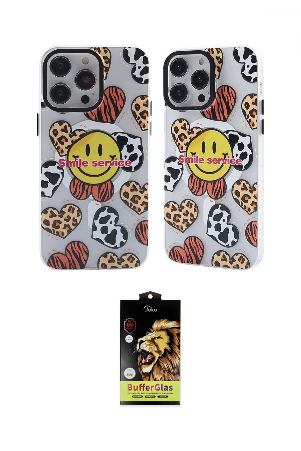 ieg™ iPhone 14 Pro Max Kılıf Nova Doku Koleksiyonu - Siyah Buffer Cam Ekran Koruyucu