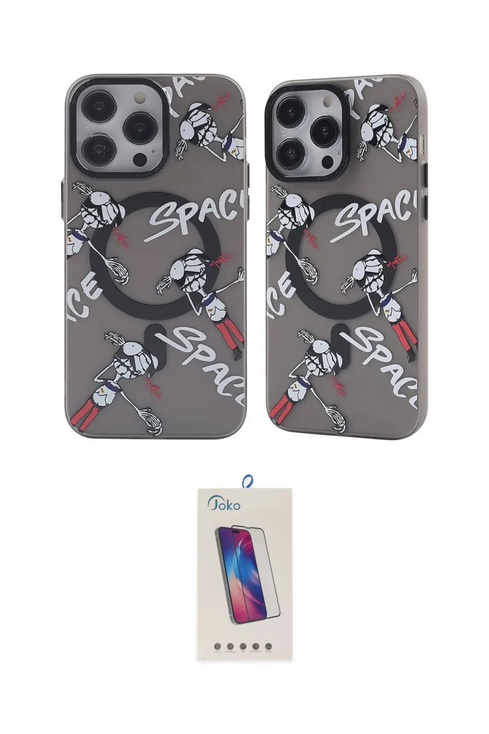 ieg™ iPhone 14 Pro Max Kılıf Nova Doku Koleksiyonu - Siyah Joko 5D Cam
