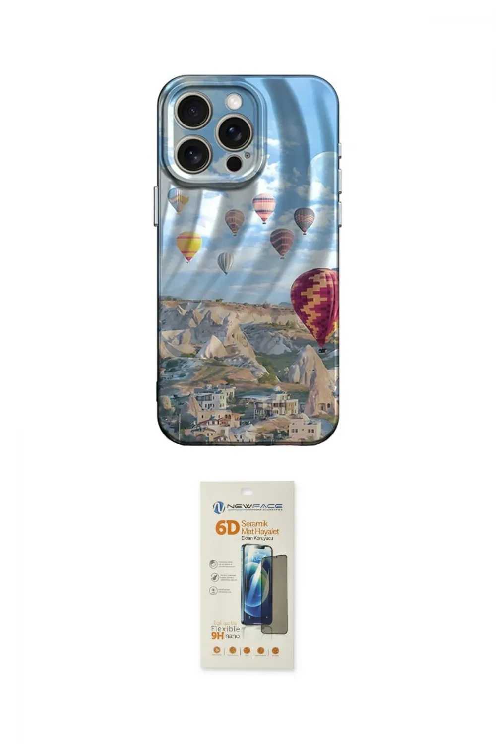 ieg™ iPhone 14 Pro Max Kılıf Nova Doku Prime - Siyah 6D Mat Seramik Hayalet Nano Ekran Koruyucu