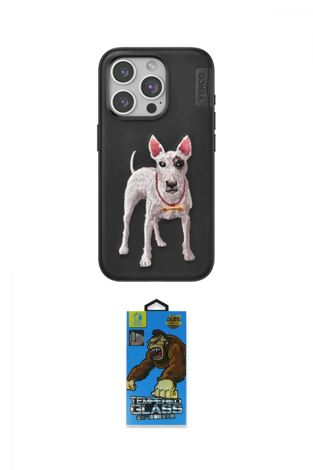 ieg™ iPhone 14 Pro Max Kılıf Nova Form Koleksiyonu - Siyah 18D Cam Ekran Koruyucu