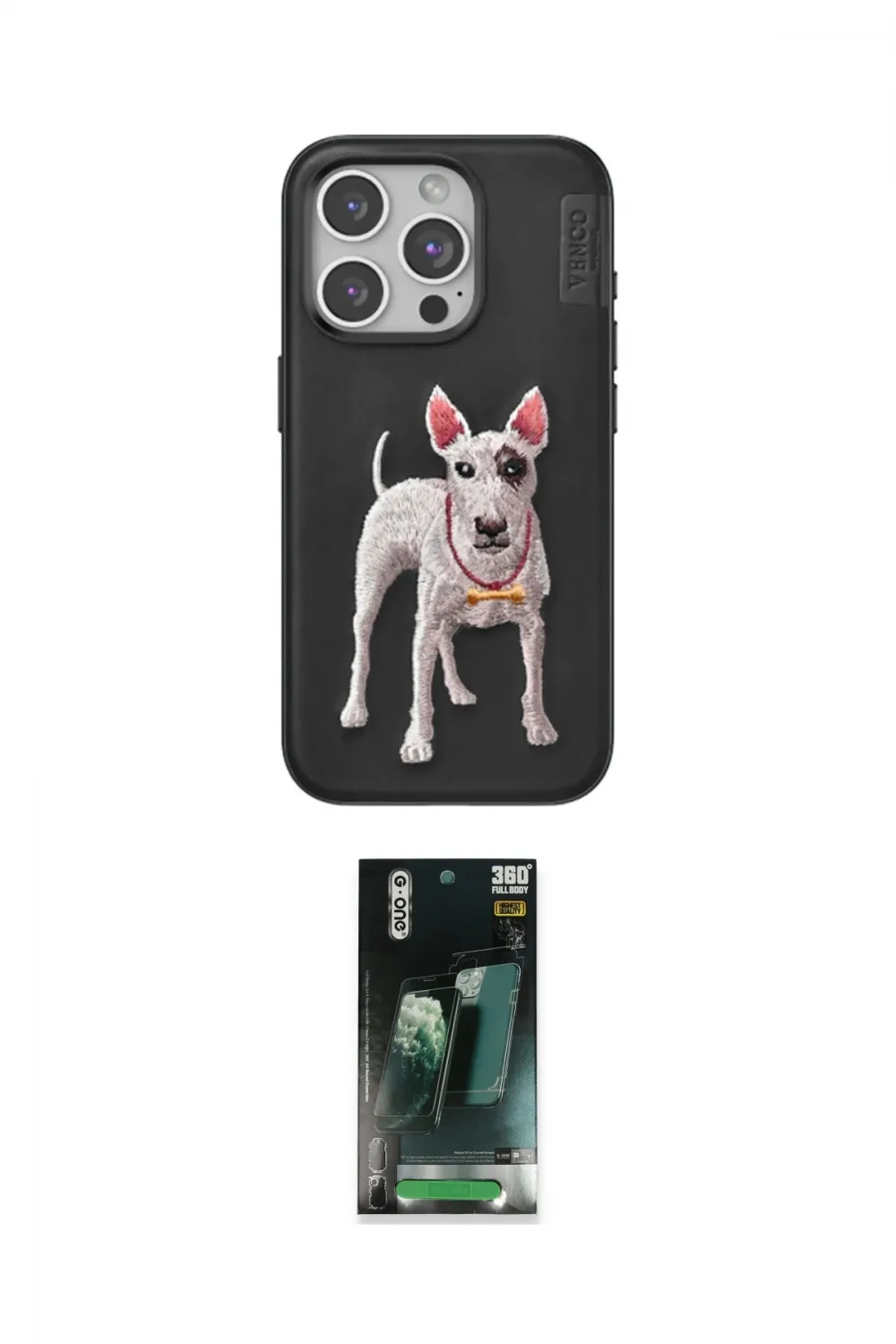 ieg™ iPhone 14 Pro Max Kılıf Nova Form Koleksiyonu - Siyah 360 Mat Full Body Arka Koruyucu