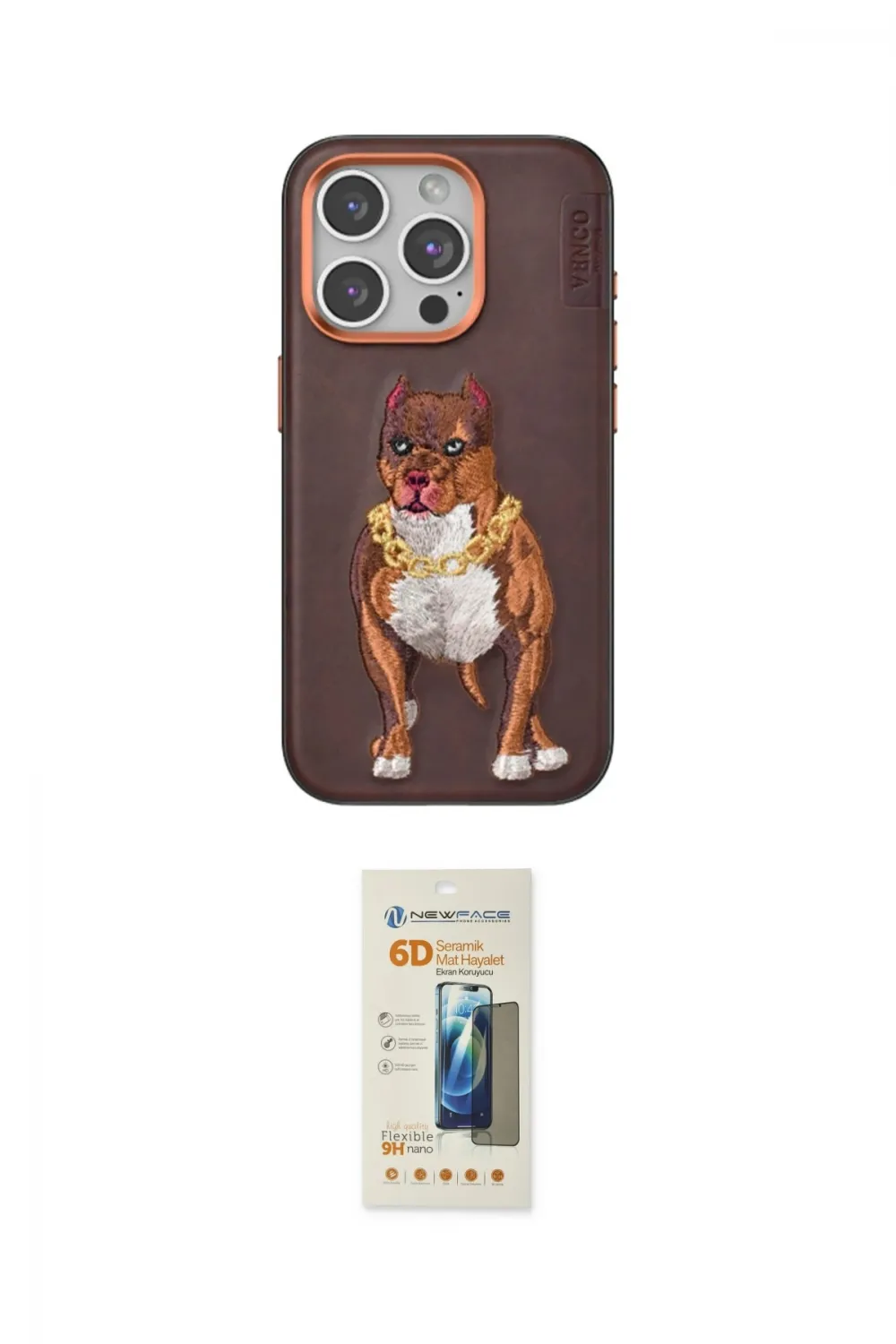 ieg™ iPhone 14 Pro Max Kılıf Nova Form Koleksiyonu - Siyah 6D Mat Seramik Hayalet Nano Ekran Koruyucu
