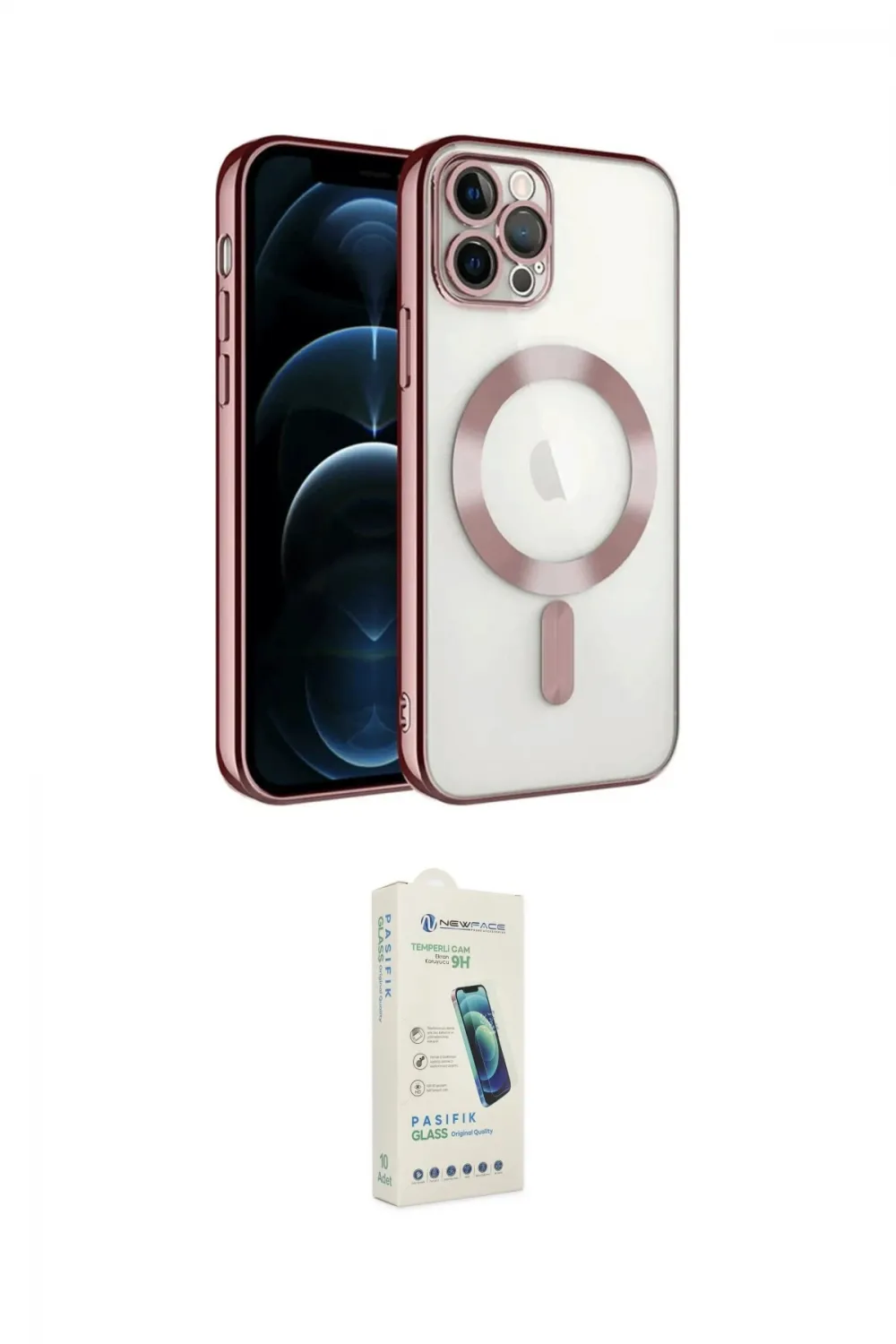 ieg™ iPhone 14 Pro Max Kılıf Nova Işık Özel Seri - Şeffaf Pasifik Cam Ekran Koruyucu