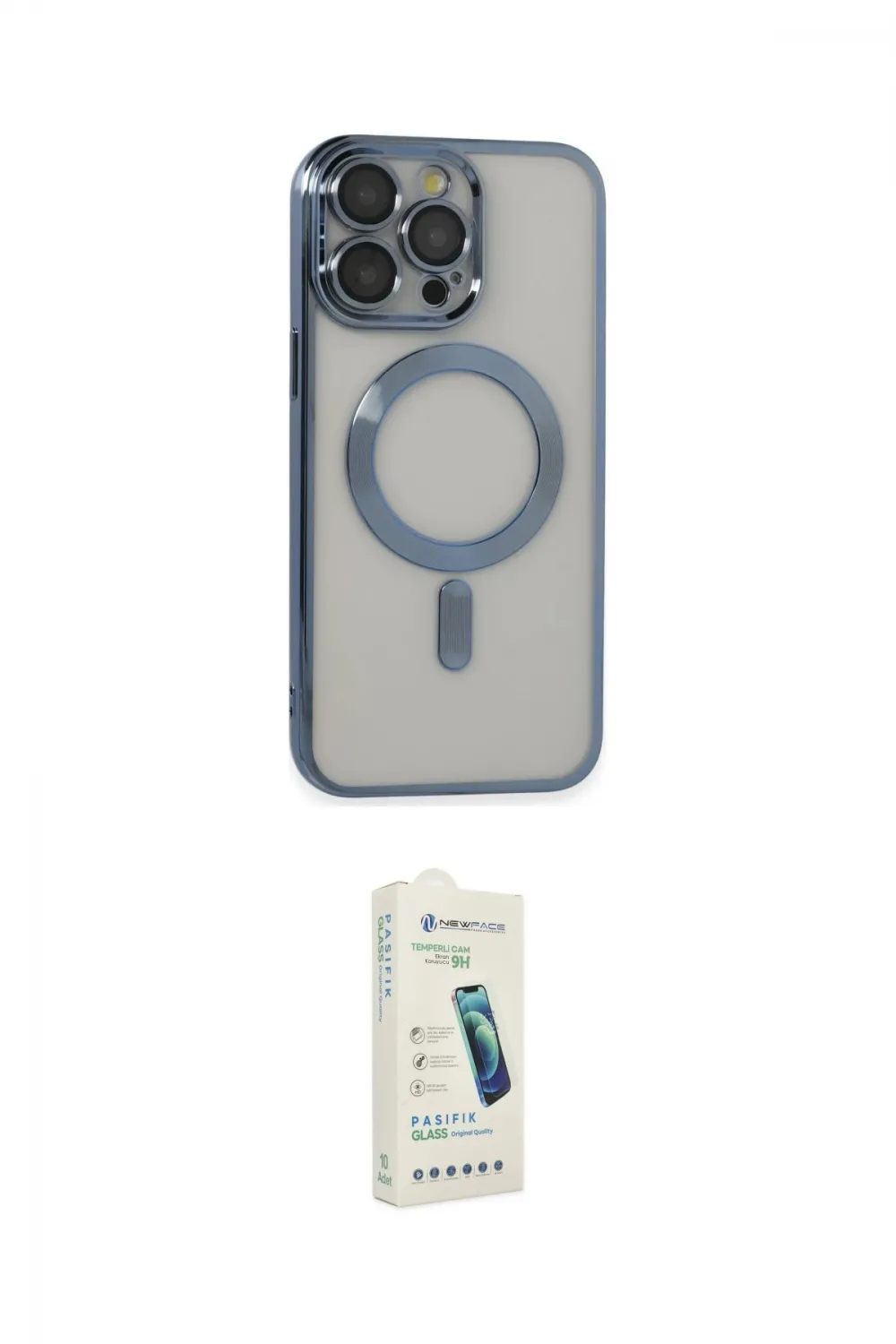 ieg™ iPhone 14 Pro Max Kılıf Nova Işık Özel Seri - Şeffaf Pasifik Cam Ekran Koruyucu