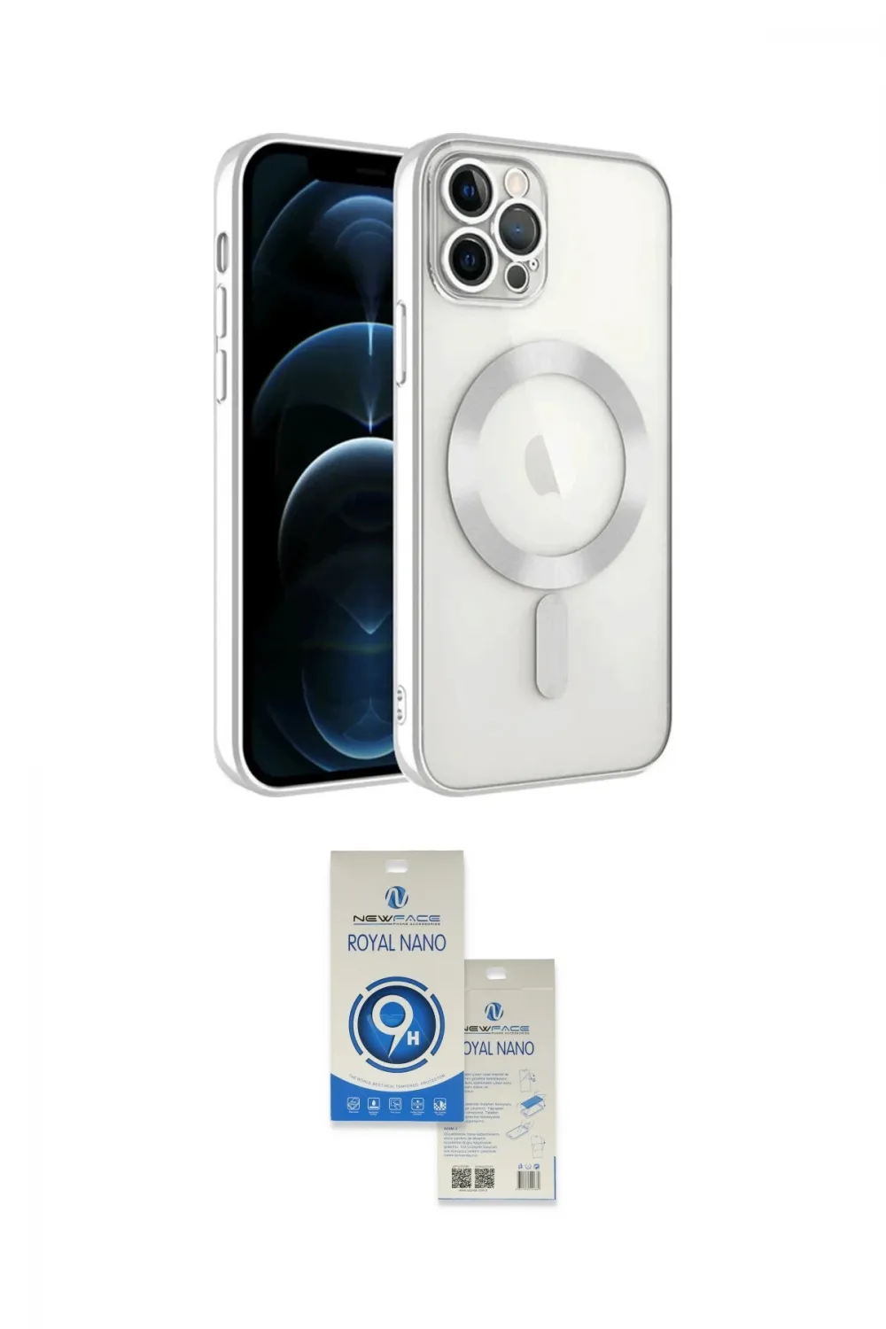 ieg™ iPhone 14 Pro Max Kılıf Nova Işık Özel Seri - Şeffaf Royal Nano Ekran Koruyucu