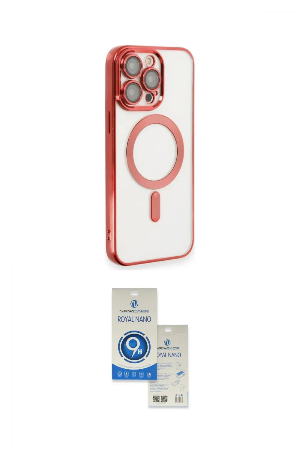ieg™ iPhone 14 Pro Max Kılıf Nova Işık Özel Seri - Şeffaf Royal Nano Ekran Koruyucu