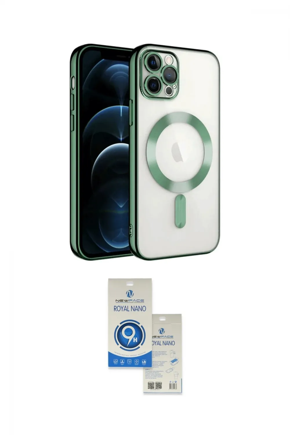 ieg™ iPhone 14 Pro Max Kılıf Nova Işık Özel Seri - Şeffaf Royal Nano Ekran Koruyucu