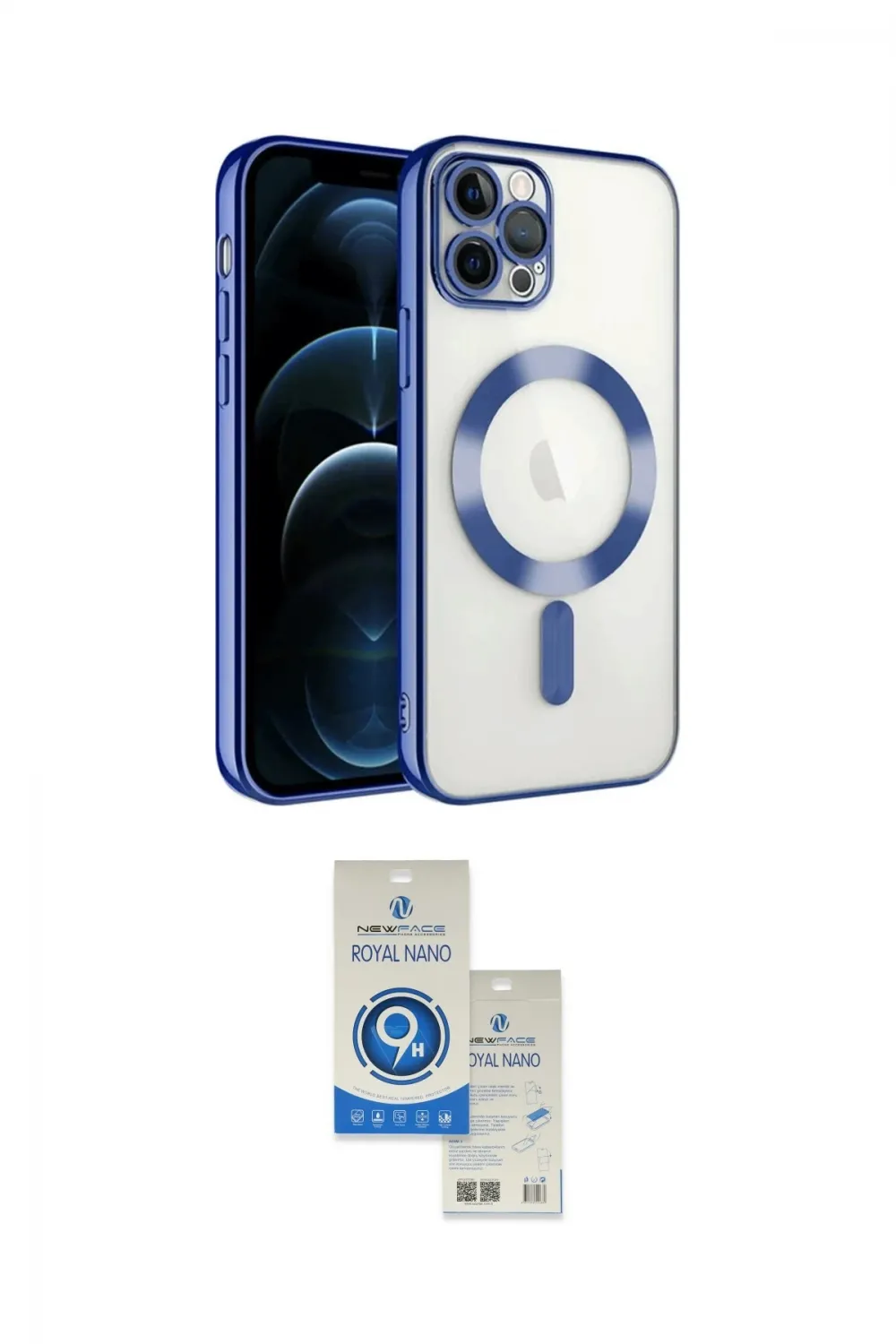 ieg™ iPhone 14 Pro Max Kılıf Nova Işık Özel Seri - Şeffaf Royal Nano Ekran Koruyucu