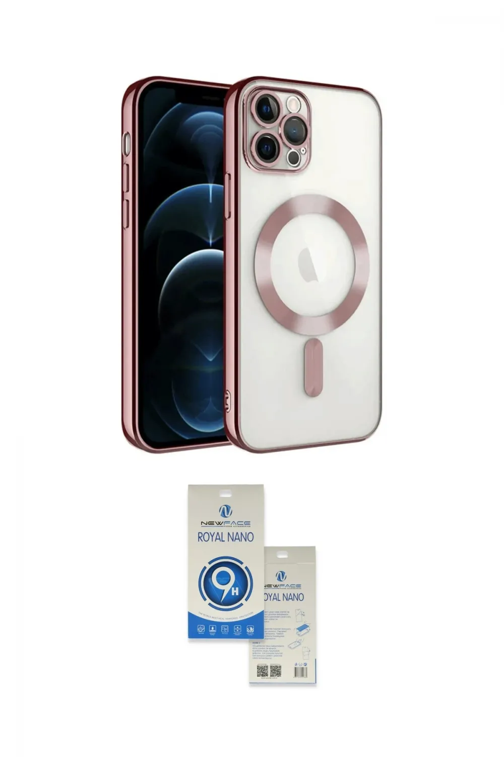 ieg™ iPhone 14 Pro Max Kılıf Nova Işık Özel Seri - Şeffaf Royal Nano Ekran Koruyucu