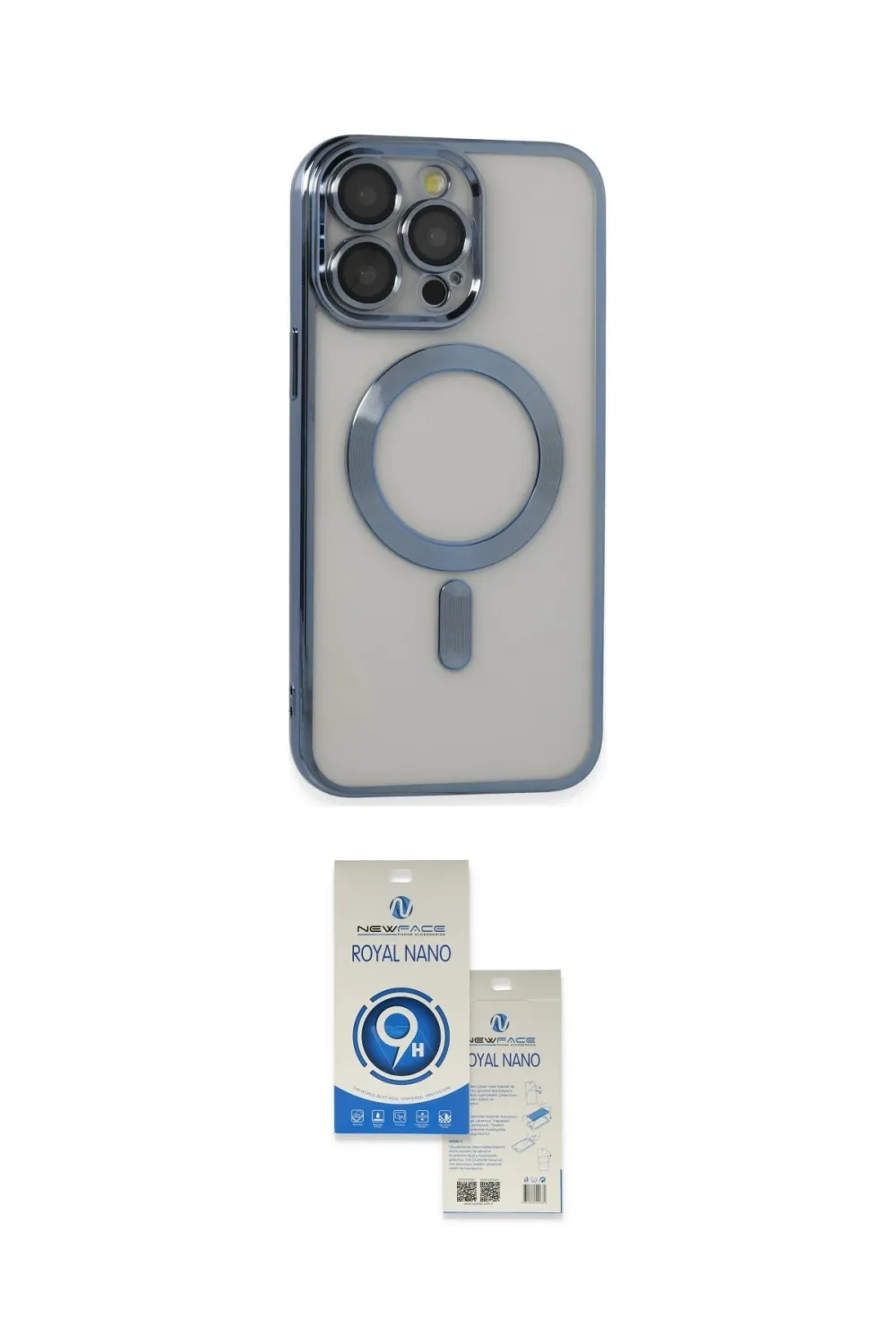 ieg™ iPhone 14 Pro Max Kılıf Nova Işık Özel Seri - Şeffaf Royal Nano Ekran Koruyucu