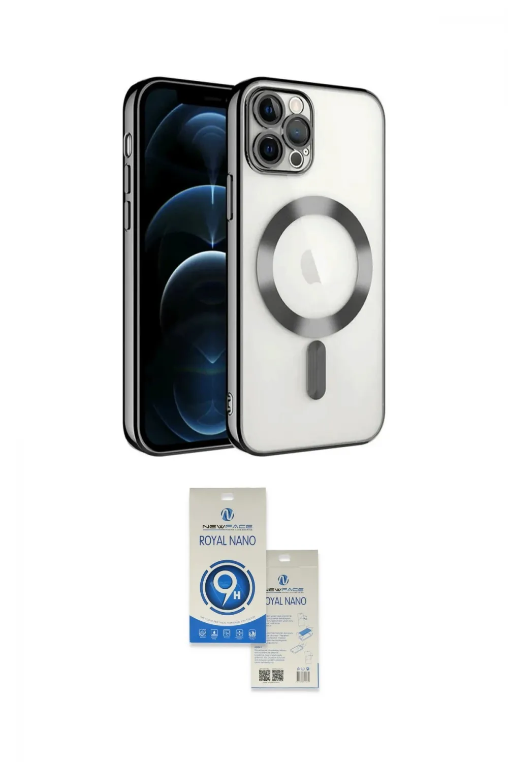 ieg™ iPhone 14 Pro Max Kılıf Nova Işık Özel Seri - Şeffaf Royal Nano Ekran Koruyucu