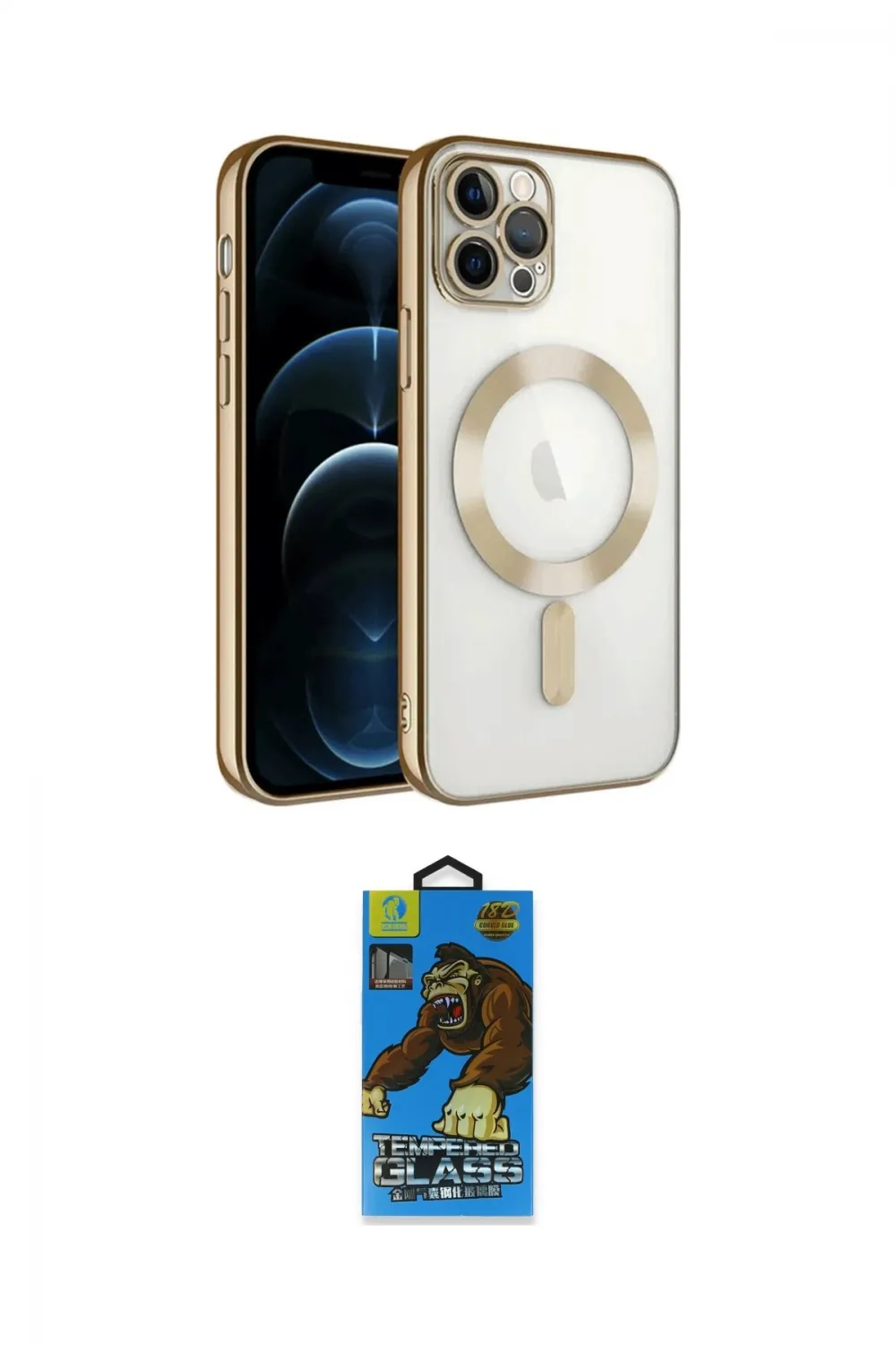 ieg™ iPhone 14 Pro Max Kılıf Nova Işık Özel Seri - Siyah 18D Cam Ekran Koruyucu