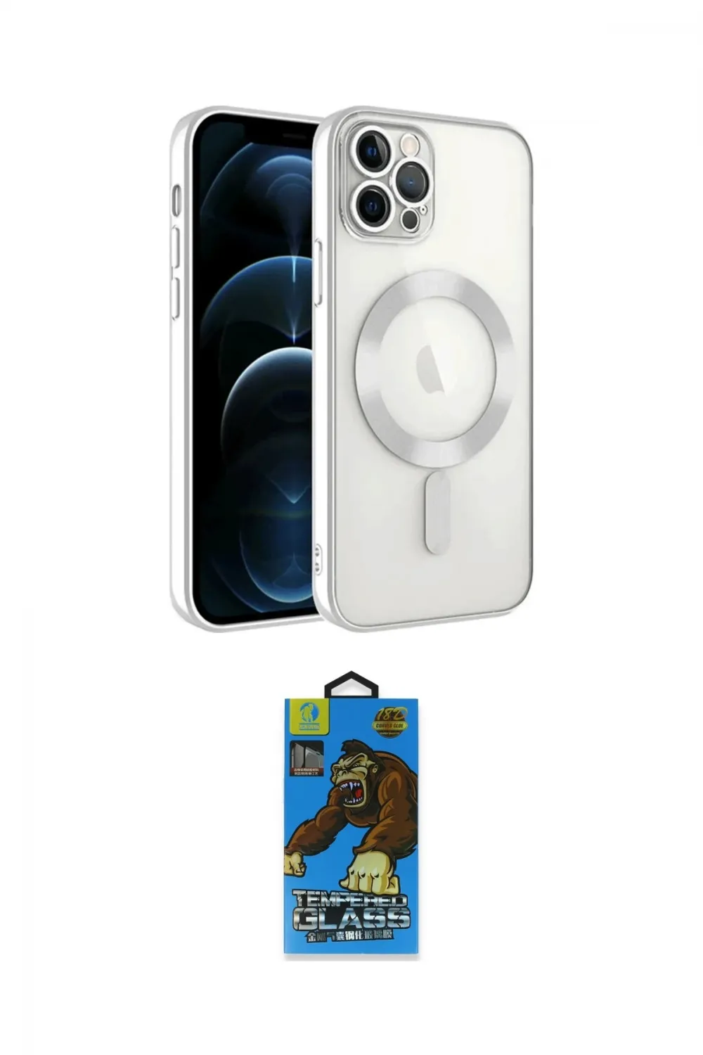 ieg™ iPhone 14 Pro Max Kılıf Nova Işık Özel Seri - Siyah 18D Cam Ekran Koruyucu