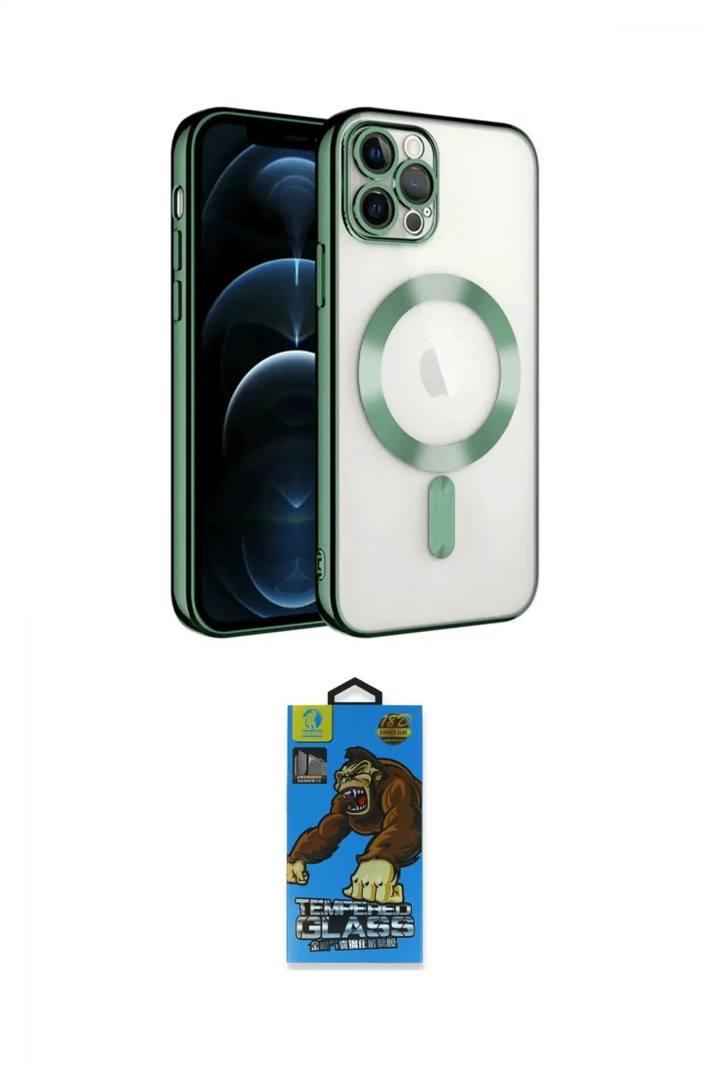 ieg™ iPhone 14 Pro Max Kılıf Nova Işık Özel Seri - Siyah 18D Cam Ekran Koruyucu