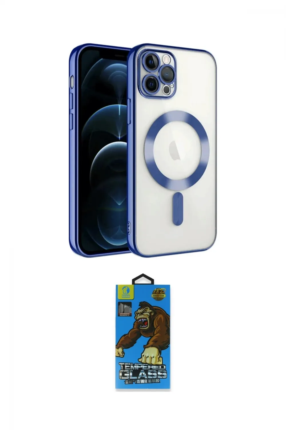 ieg™ iPhone 14 Pro Max Kılıf Nova Işık Özel Seri - Siyah 18D Cam Ekran Koruyucu