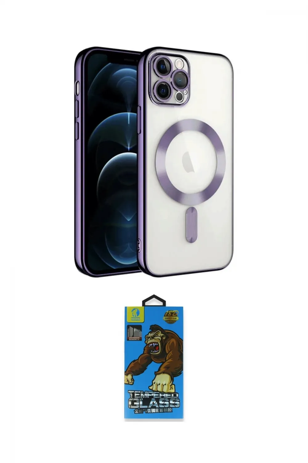 ieg™ iPhone 14 Pro Max Kılıf Nova Işık Özel Seri - Siyah 18D Cam Ekran Koruyucu