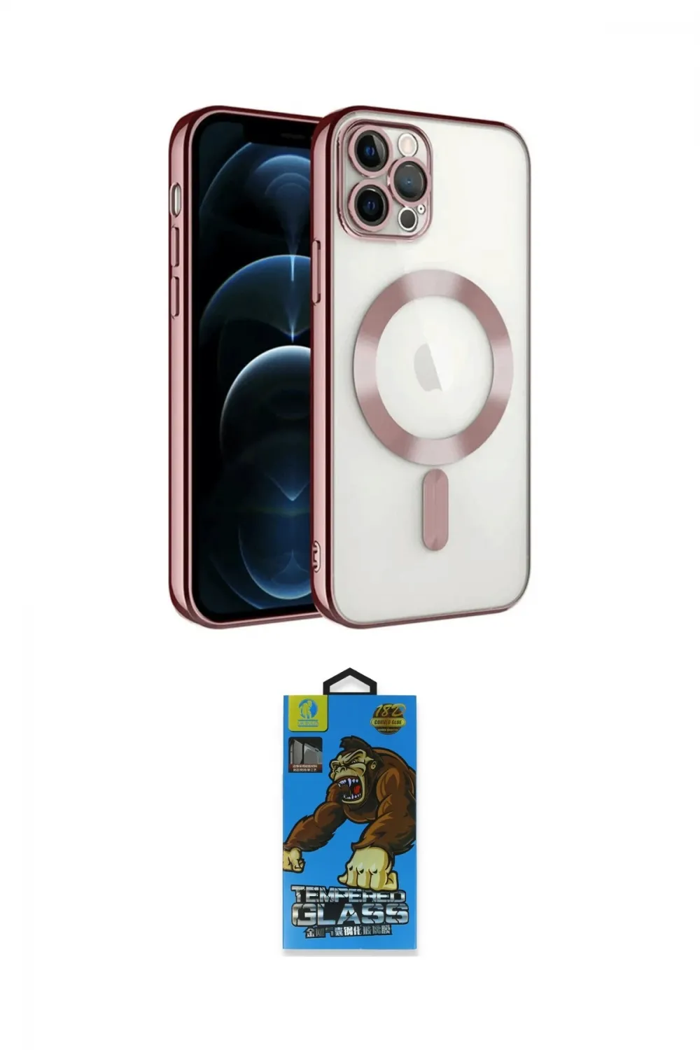 ieg™ iPhone 14 Pro Max Kılıf Nova Işık Özel Seri - Siyah 18D Cam Ekran Koruyucu