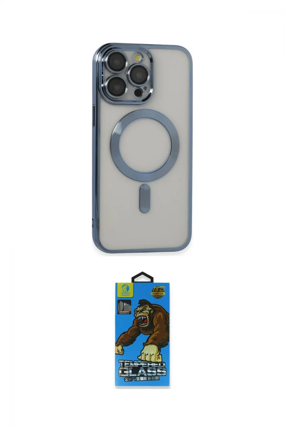 ieg™ iPhone 14 Pro Max Kılıf Nova Işık Özel Seri - Siyah 18D Cam Ekran Koruyucu