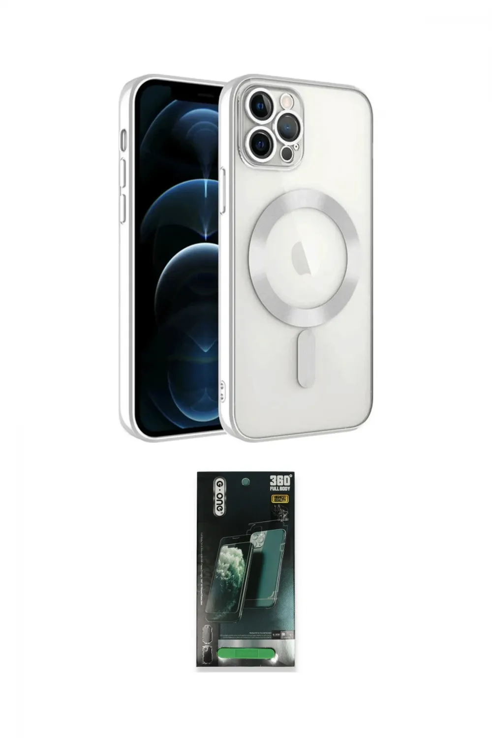 ieg™ iPhone 14 Pro Max Kılıf Nova Işık Özel Seri - Siyah 360 Mat Full Body Arka Koruyucu