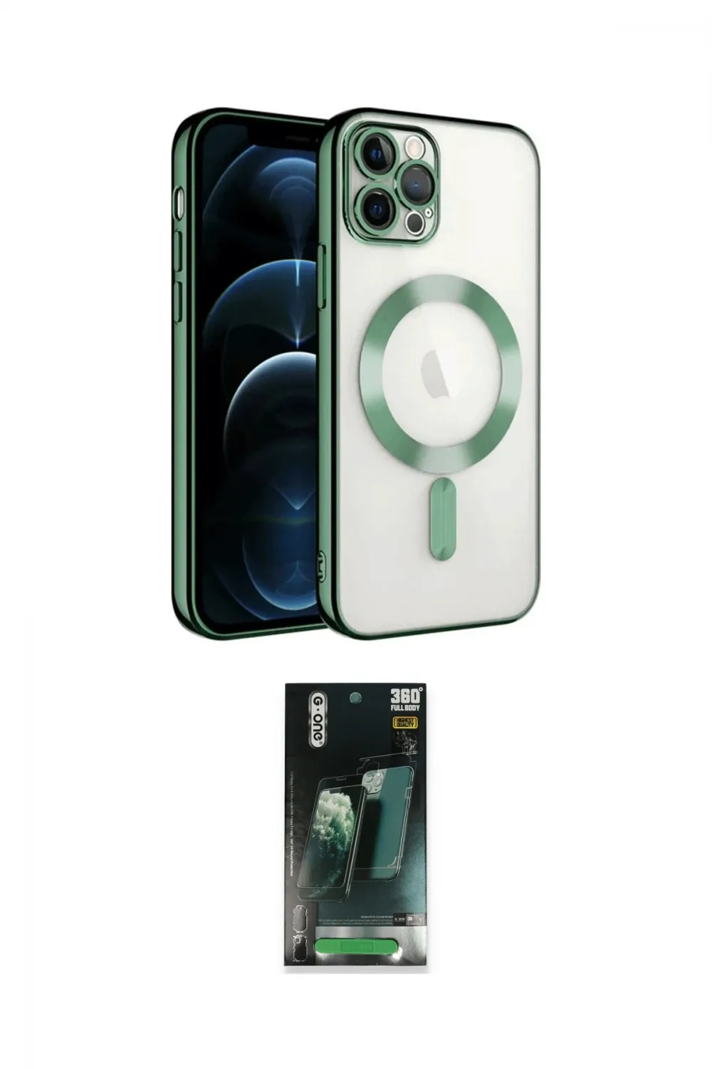 ieg™ iPhone 14 Pro Max Kılıf Nova Işık Özel Seri - Siyah 360 Mat Full Body Arka Koruyucu