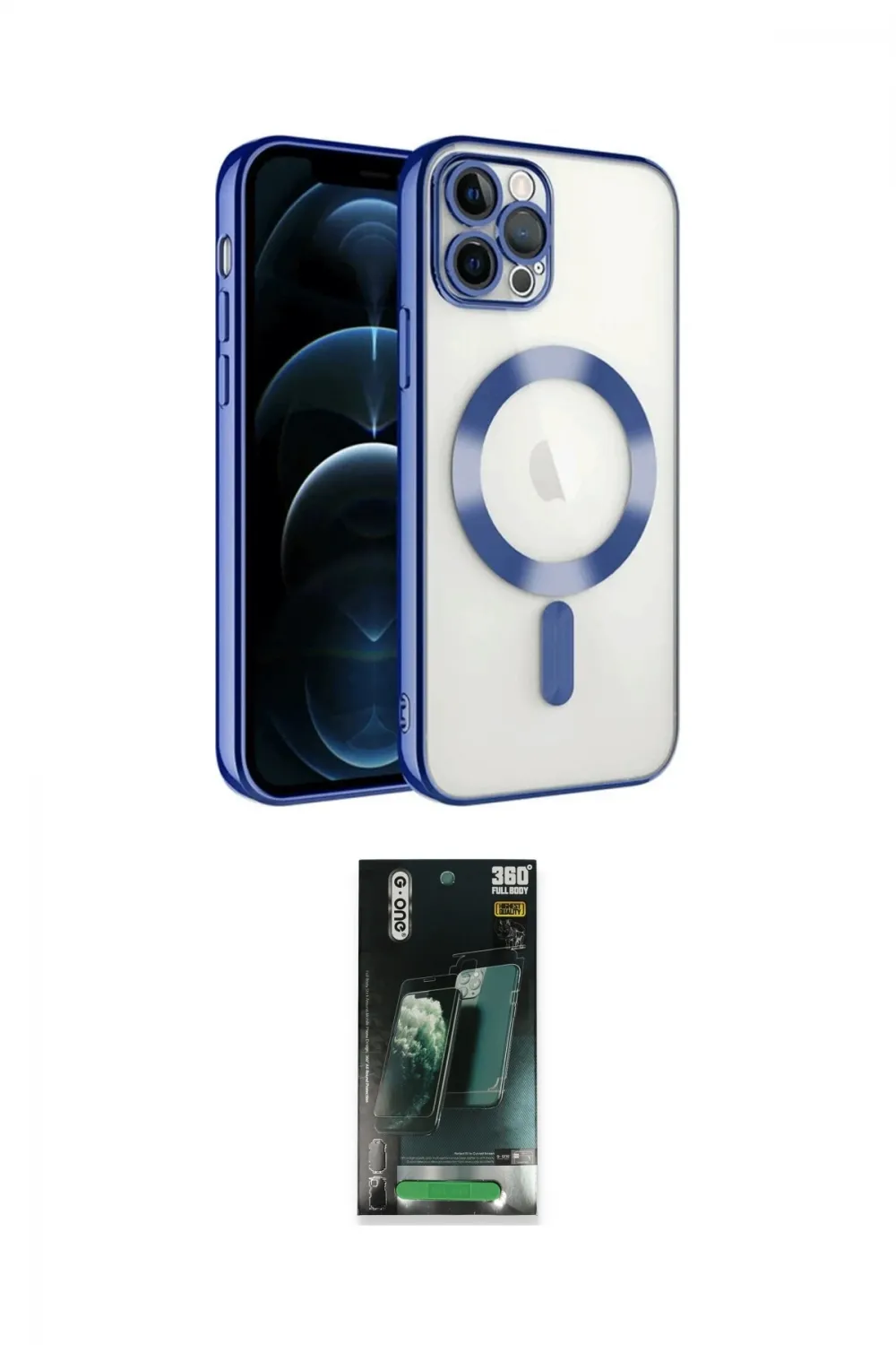 ieg™ iPhone 14 Pro Max Kılıf Nova Işık Özel Seri - Siyah 360 Mat Full Body Arka Koruyucu