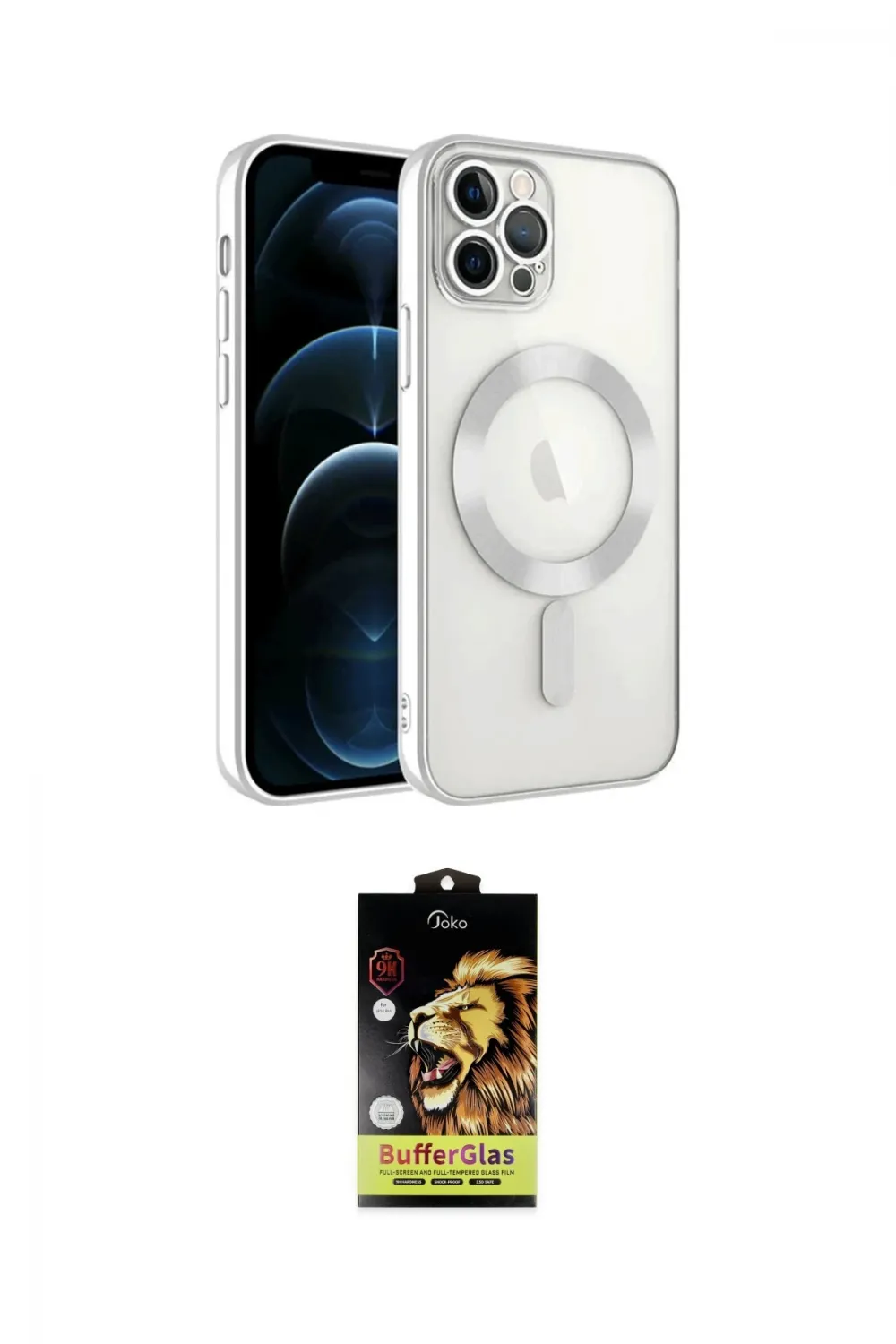 ieg™ iPhone 14 Pro Max Kılıf Nova Işık Özel Seri - Siyah Buffer Cam Ekran Koruyucu