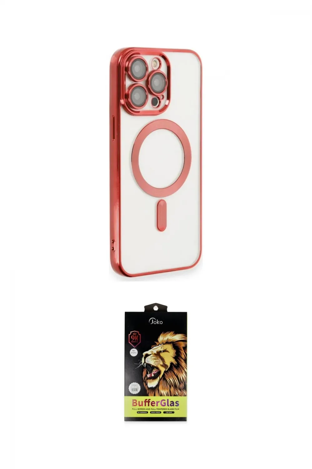 ieg™ iPhone 14 Pro Max Kılıf Nova Işık Özel Seri - Siyah Buffer Cam Ekran Koruyucu