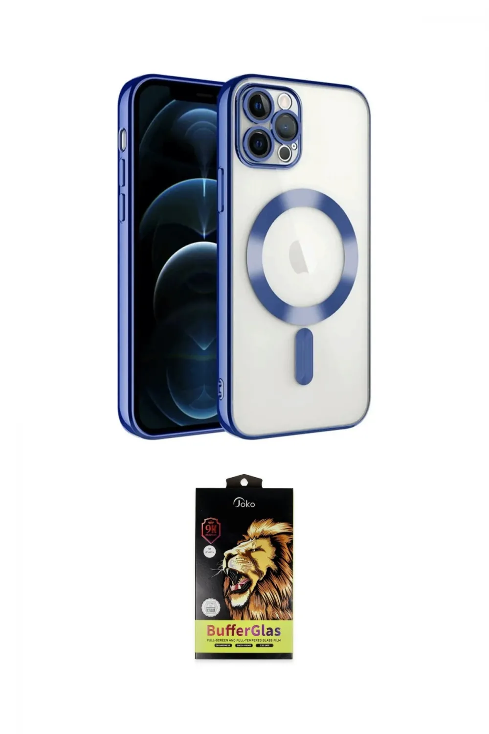 ieg™ iPhone 14 Pro Max Kılıf Nova Işık Özel Seri - Siyah Buffer Cam Ekran Koruyucu