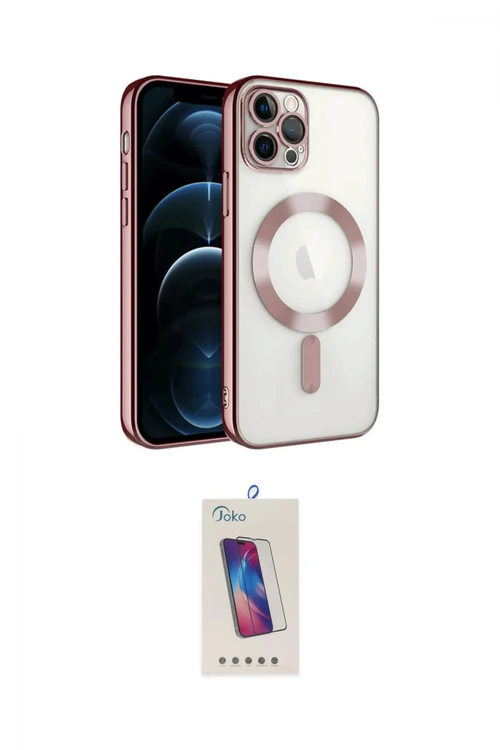 ieg™ iPhone 14 Pro Max Kılıf Nova Işık Özel Seri - Siyah Joko 5D Cam