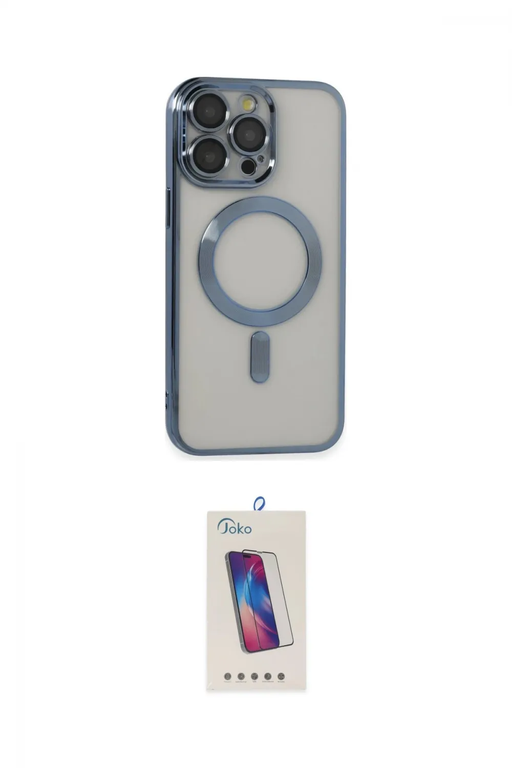 ieg™ iPhone 14 Pro Max Kılıf Nova Işık Özel Seri - Siyah Joko 5D Cam